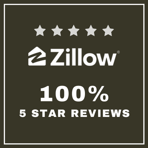 100% 5 Star Reviews on Zillow